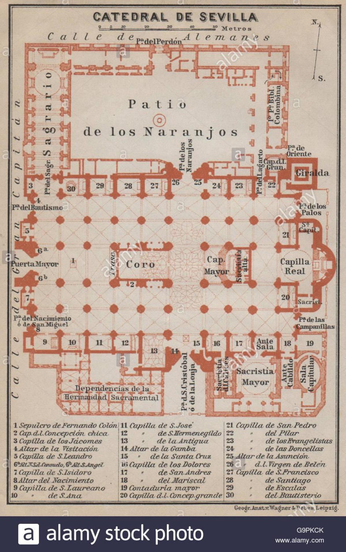 kartta Sevillan katedraali