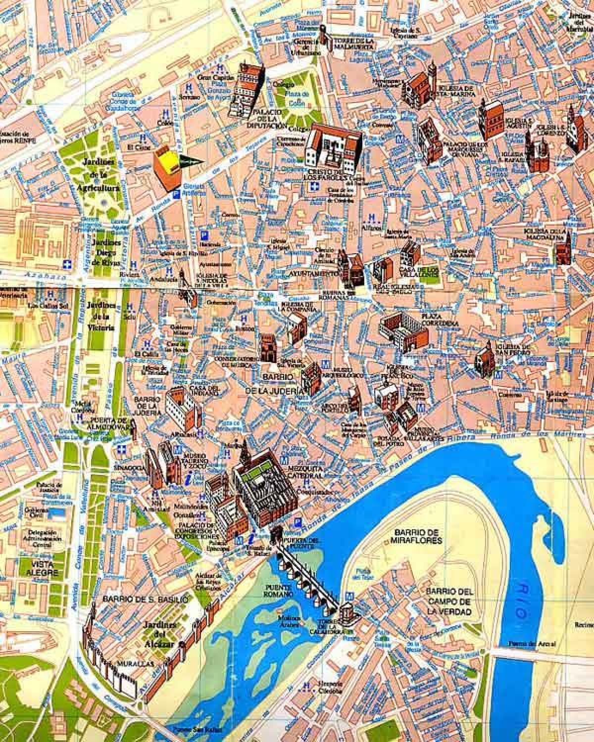 kartta Sevillan kävelykierros