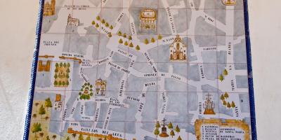 Kartta juutalaiskorttelissa Sevillan
