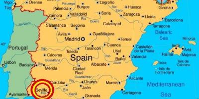 Sevilla espana kartta