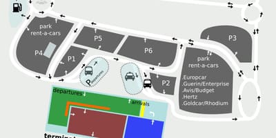 Sevilla airport-kartta
